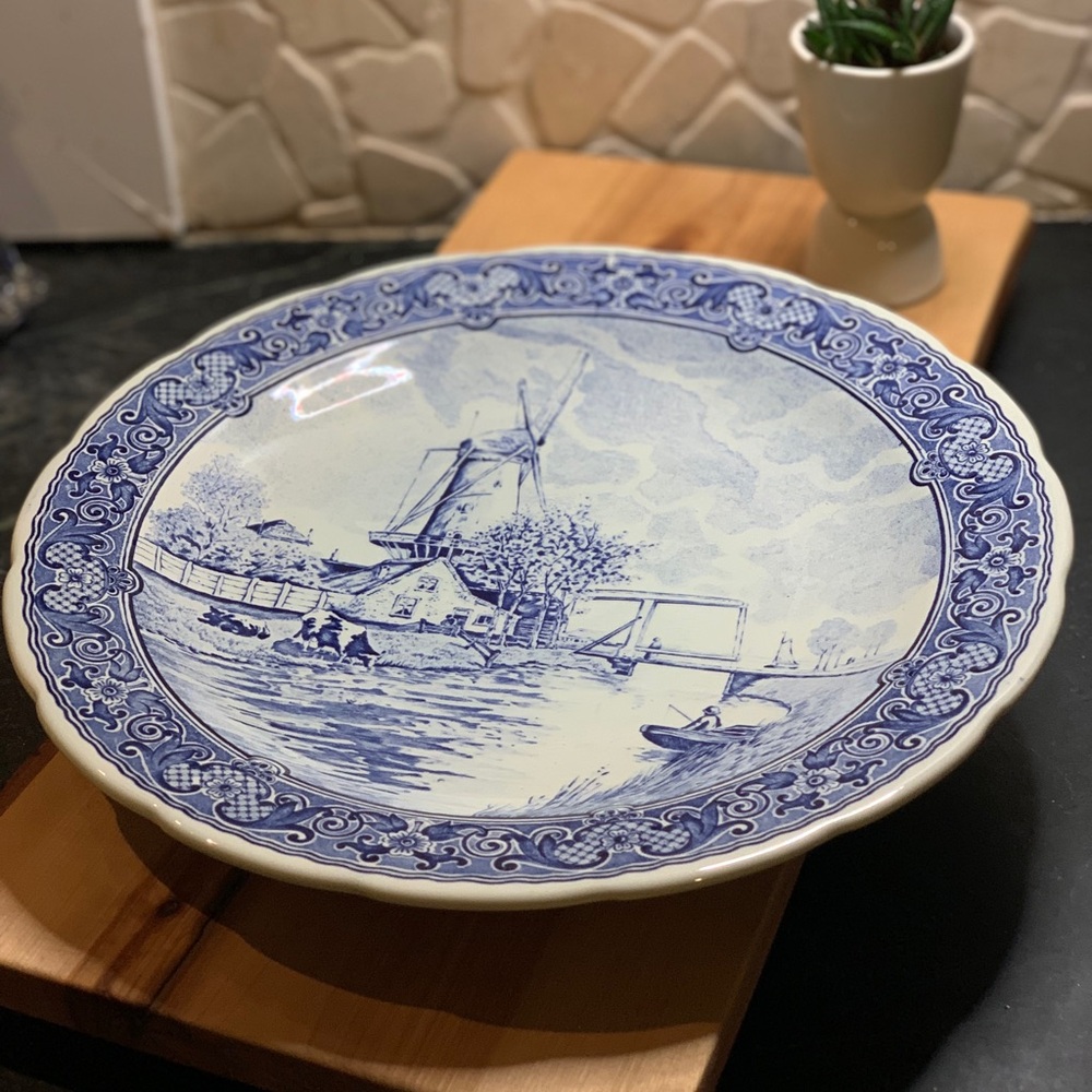 BOCH BY ROYAL SPHINX |  Blue and White Delfts Vintage Plate